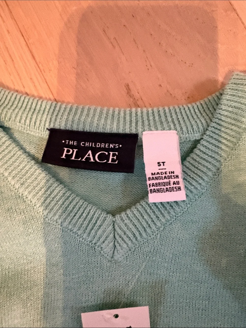 The Children's Place Light Mint V-Neck Sweater